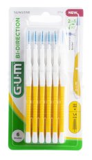 GUM Bi-direction mezizubní kartáček 1,40 mm žlutý, 6 ks