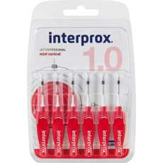INTERPROX 4G MINICONICAL mezizubní kartáček 0,60 mm červený kónický, 6 ks