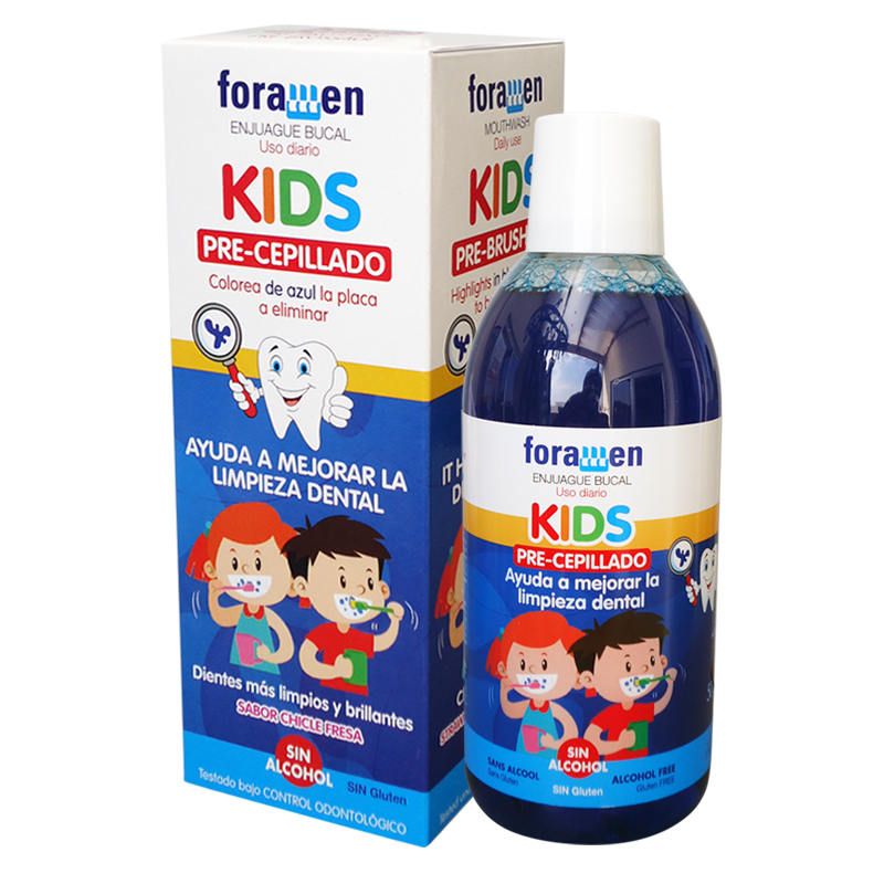 FORAMEN KIDS PRE-BRUSHING – ústní výplach pro indikaci plaku FORAMEN KIDS PRE-BRUSHING – ústní výplach pro indikaci plaku