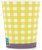 WELLSACUP papírové kelímky, 50 ks - žluté káro
