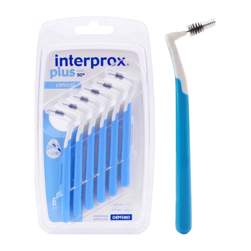 INTERPROX PLUS CONICO mezizubní kartáček 0,80 mm modrý kónický, 6 ks