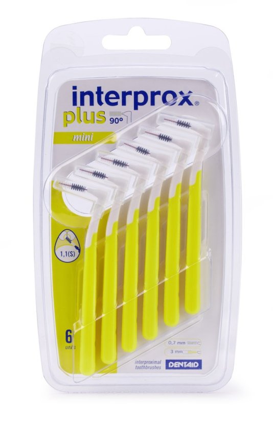 INTERPROX PLUS MINI mezizubní kartáček 0,70 mm žlutý, 6 ks