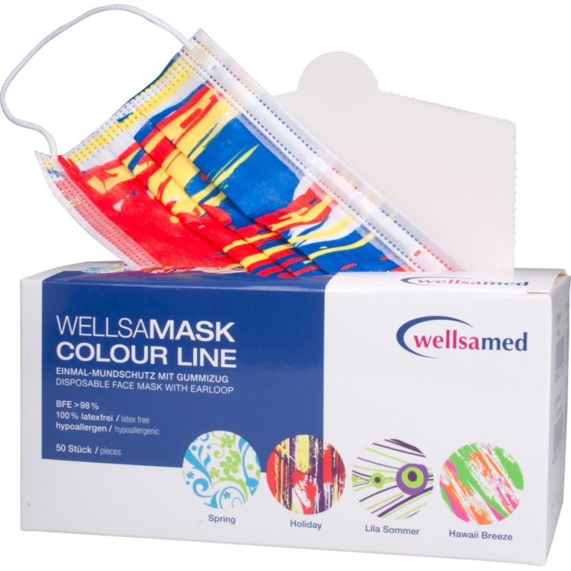 Wellsamask Premium 3-vrstvé hypoalergenní ochranné ústenky na gumičku - holiday Wellsamask Premium 3-vrstvé hypoalergenní ochranné ústenky na gumičku - holiday
