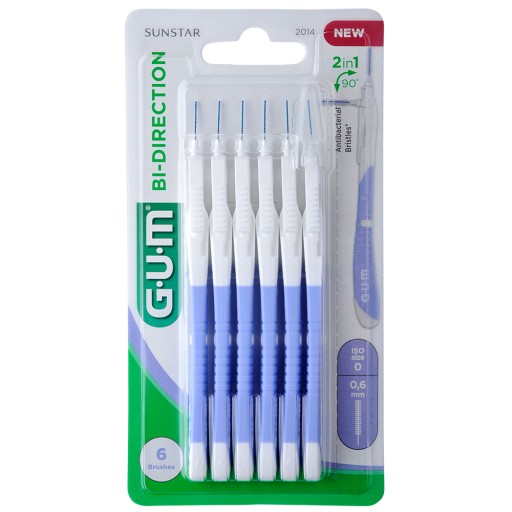 GUM Bi-direction mezizubní kartáček 0,60 mm fialový 6 ks