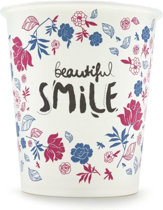 WELLSACUP papírové kelímky, 50 ks - kytky