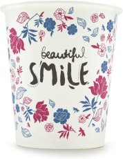 WELLSACUP papírové kelímky, 50 ks - kytky