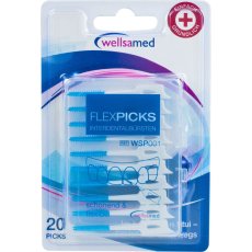 Wellsamed FlexPicks gumová párátka, 20 ks