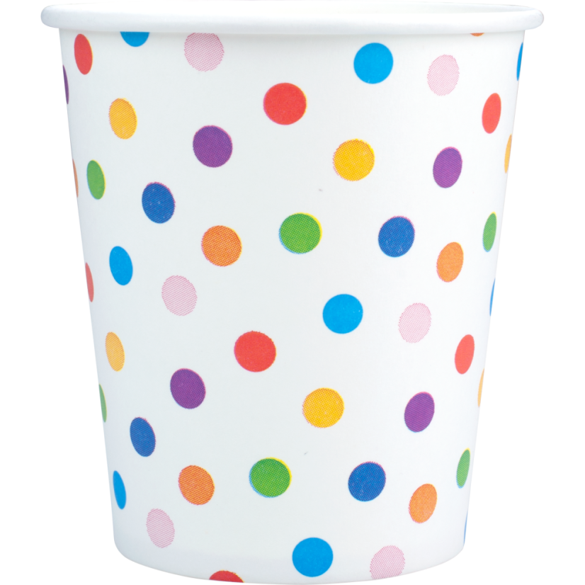 WELLSACUP papírové kelímky, 50 ks - puntíky