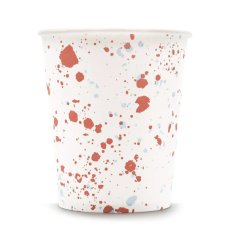 WELLSACUP papírové kelímky, 50 ks - kapky červeno-modré