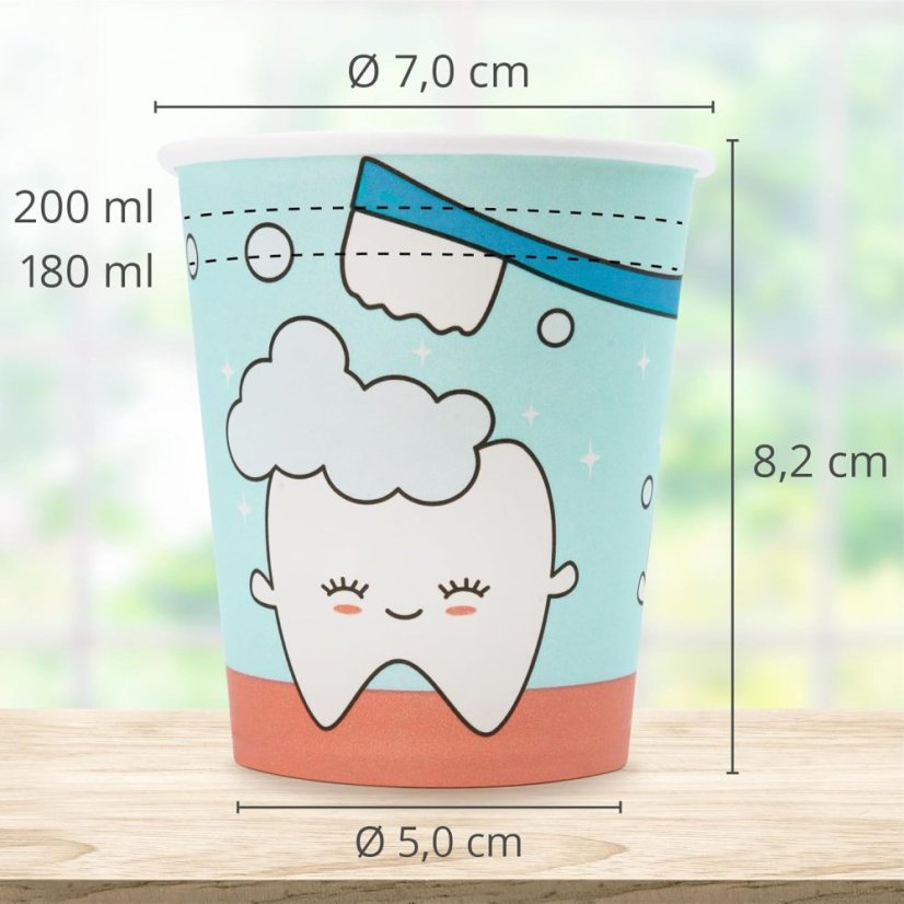 WELLSACUP papírové kelímky, 50 ks -  zoubek