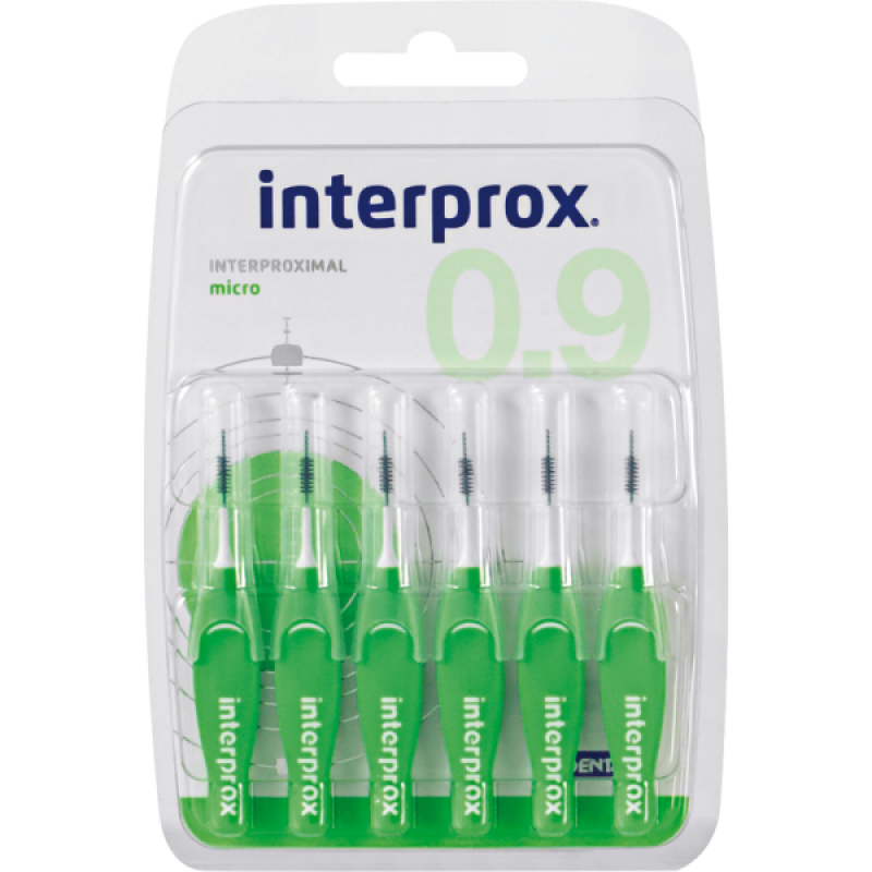 INTERPROX 4G MICRO mezizubní kartáček 0,56 mm zelený, 6 ks