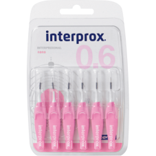 INTERPROX 4G NANO mezizubní kartáček 0,38 mm růžový, 6 ks