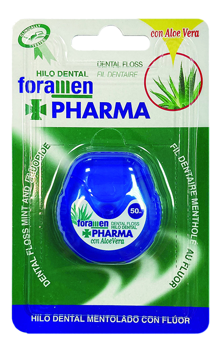 FORAMEN DENTALNÍ NIT – dentální nit s aloe vera, fluoridy a mentolovou příchutí,50 m