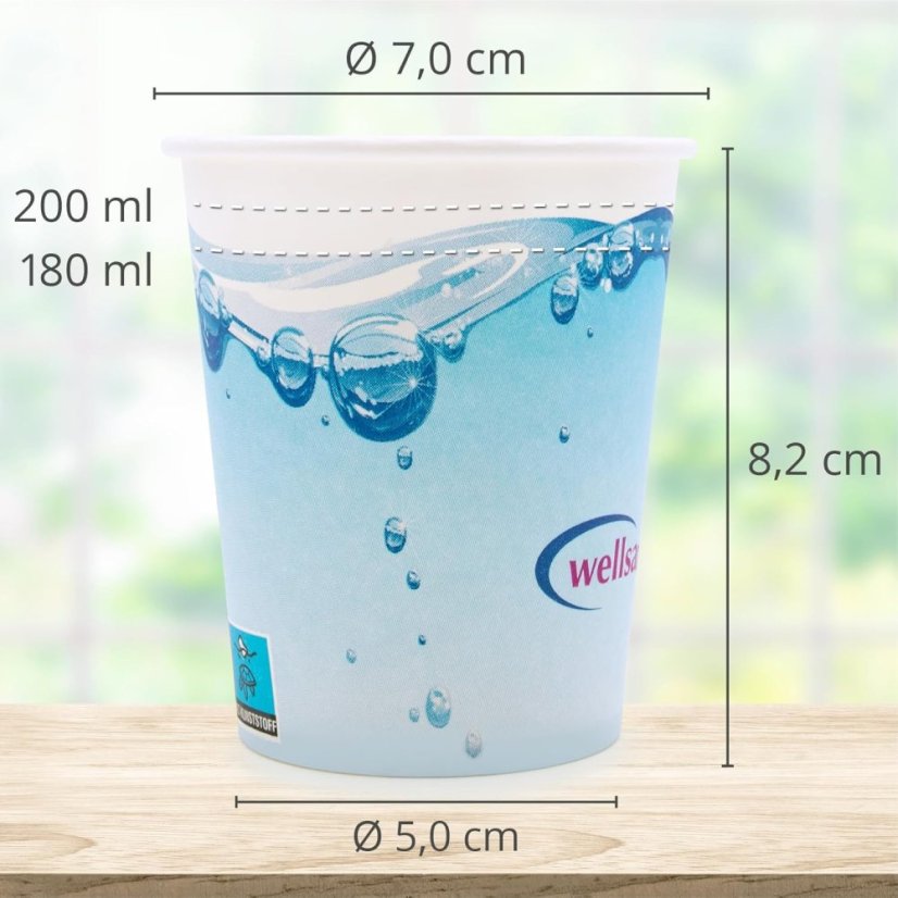 WELLSACUP papírové kelímky, 50 ks -  bubliny