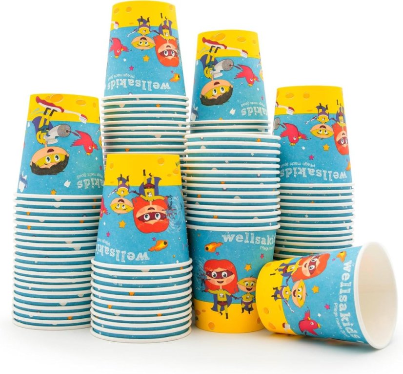 WELLSACUP papírové kelímky, 50 ks - astronaut