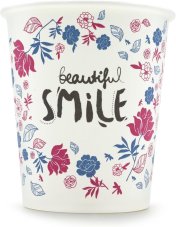 WELLSACUP papírové kelímky, 50 ks - kytky