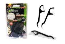 FORAMEN CHARCOAL FLOSSER nit natažena v mečíku, 30 ks