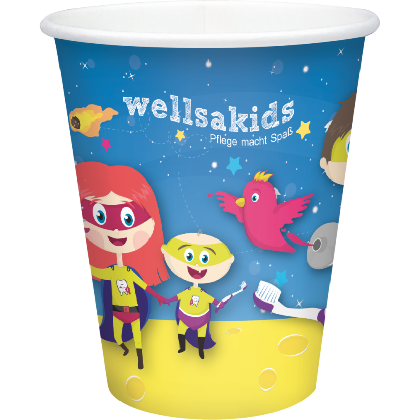 WELLSACUP papírové kelímky, 50 ks - astronaut