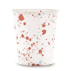 WELLSACUP papírové kelímky, 50 ks - kapky červeno-modré