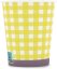 WELLSACUP papírové kelímky, 50 ks - žluté káro