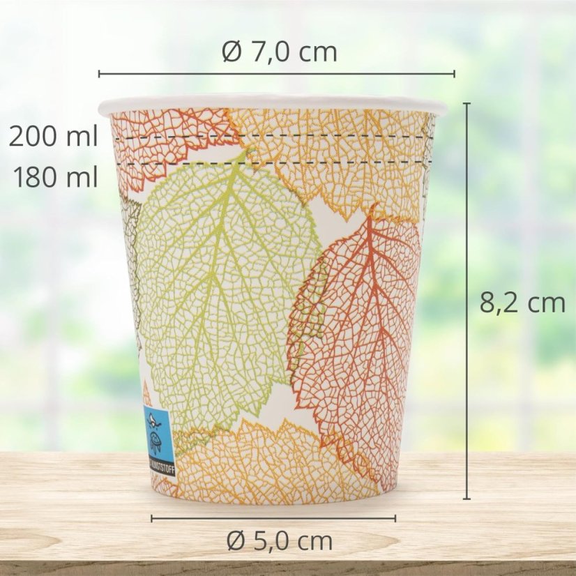 WELLSACUP papírové kelímky, 50 ks - podzim