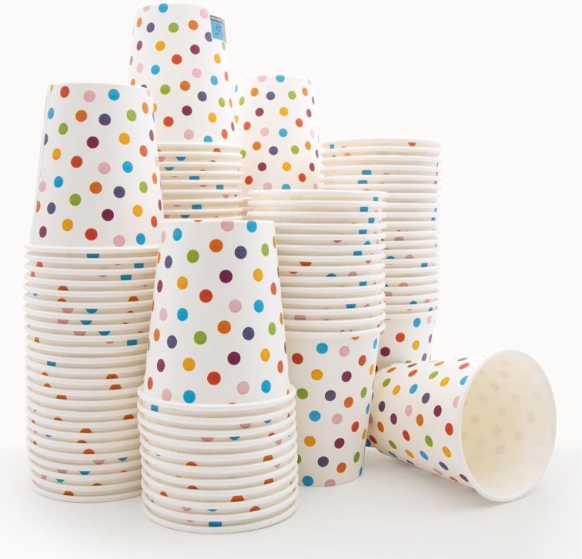 WELLSACUP papírové kelímky, 50 ks - puntíky