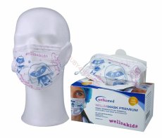 Wellsamask Premium 3-vrstvé hypoalergenní ochranné ústenky na gumičku - astronaut