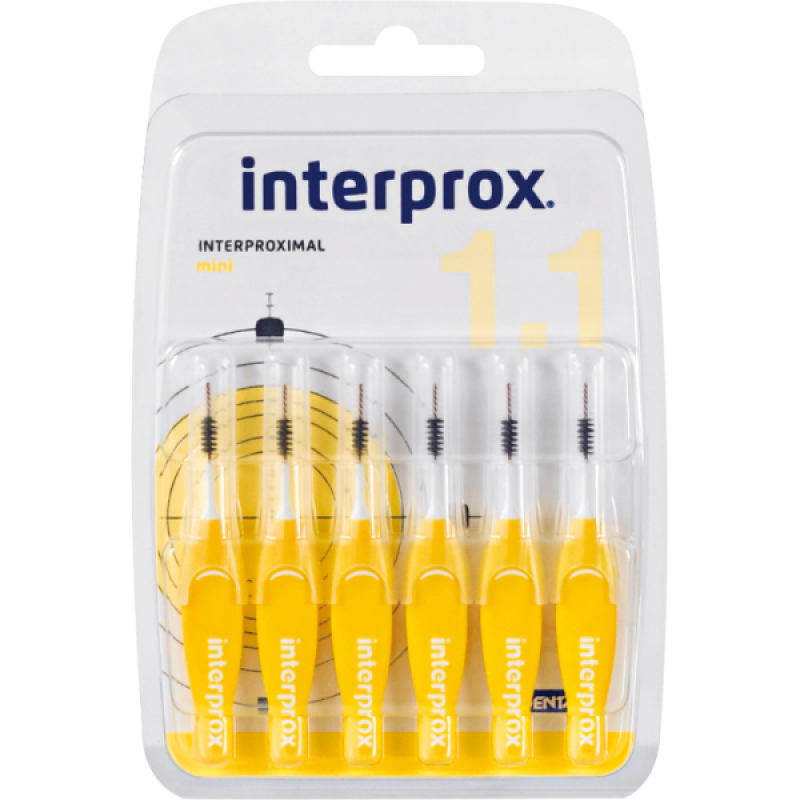 INTERPROX 4G MINI mezizubní kartáček 0,70 mm žlutý, 6 ks