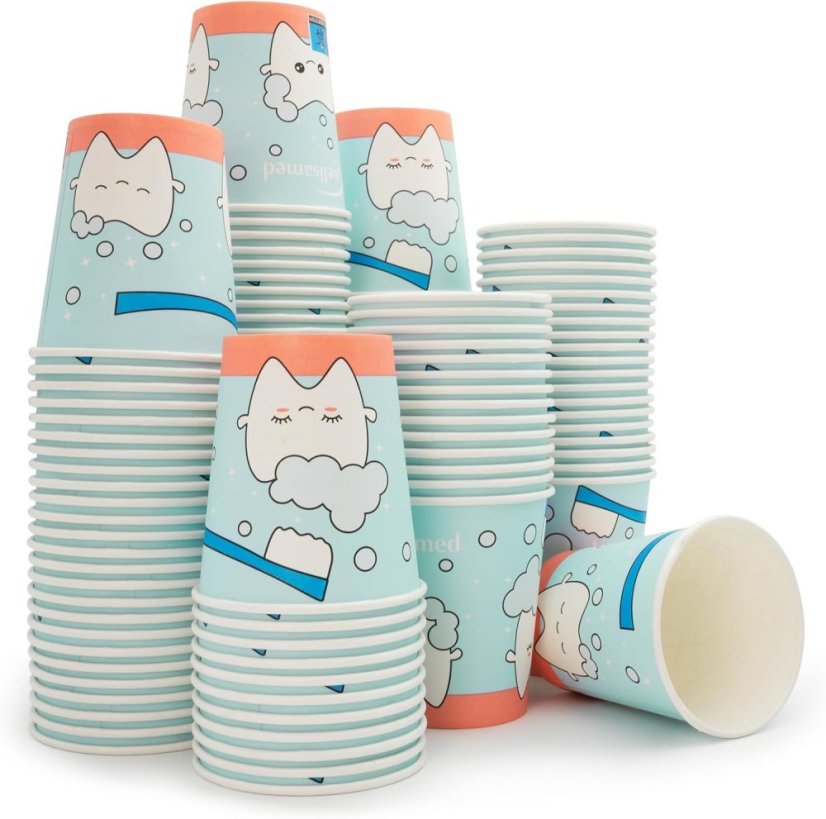 WELLSACUP papírové kelímky, 50 ks -  zoubek