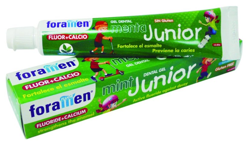 FORAMEN JUNIOR MINT gelová zubní pasta pro děti od 7 let, 50 ml FORAMEN JUNIOR MINT gelová zubní pasta pro děti od 7 let, 50 ml