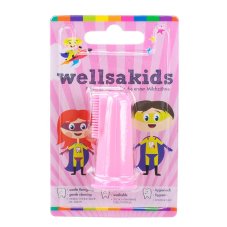 WELLSAKIDS silikonový prstový kartáček - růžový